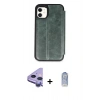MARSİLYAN™- iPhone 11 Kılıf Zirve Yansıma Serisi - Siyah Joko Magic 5D Cam + Raze Metal Kamera Lens - MR