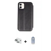 MARSİLYAN™- iPhone 11 Kılıf Zirve Yansıma Serisi - Siyah Joko Magic 5D Cam + Pers Alüminyum Kamera Lens - YL