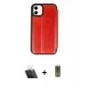 MARSİLYAN™- iPhone 11 Kılıf Zirve Yansıma Serisi - Siyah Joko Magic 5D Hayalet Cam + Kamera Lens Koruma Cam - SF