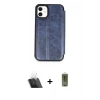 MARSİLYAN™- iPhone 11 Kılıf Zirve Yansıma Serisi - Siyah Joko Magic 5D Hayalet Cam + Kamera Lens Koruma Cam - SF