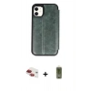 MARSİLYAN™- iPhone 11 Kılıf Zirve Yansıma Serisi - Siyah Joko Magic 5D Hayalet Cam + Pers Alüminyum Kamera Lens - KI