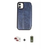 MARSİLYAN™- iPhone 11 Kılıf Zirve Yansıma Serisi - Siyah Joko Magic 5D Hayalet Cam + Pers Alüminyum Kamera Lens - KI