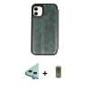 MARSİLYAN™- iPhone 11 Kılıf Zirve Yansıma Serisi - Siyah Joko Magic 5D Hayalet Cam + Raze Metal Kamera Lens - MI