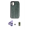 MARSİLYAN™- iPhone 11 Kılıf Zirve Yansıma Serisi - Siyah Joko Magic 5D Hayalet Cam + Raze Metal Kamera Lens - MR