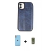 MARSİLYAN™- iPhone 11 Kılıf Zirve Yansıma Serisi - Siyah Joko Magic 5D Hayalet Cam + Neon Fosforlu Kamera Lens - TU