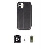 MARSİLYAN™- iPhone 11 Kılıf Zirve Yansıma Serisi - Siyah Joko Magic 5D Hayalet Cam + PVD Metal Kamera Lens - TU