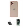 MARSİLYAN™- iPhone 11 Pro Kılıf Ahenk Çizgi Serisi - Şeffaf 360 Full Body Arka Koruyucu + Kamera Lens Koruma Cam - SF