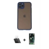 MARSİLYAN™- iPhone 11 Pro Kılıf Ahenk Çizgi Serisi - Şeffaf 360 Full Body Arka Koruyucu + Kamera Lens Koruma Cam - SF
