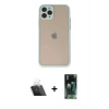 MARSİLYAN™- iPhone 11 Pro Kılıf Ahenk Çizgi Serisi - Şeffaf 360 Full Body Arka Koruyucu + Kamera Lens Koruma Cam - SF