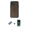 MARSİLYAN™- iPhone 11 Pro Kılıf Ahenk Çizgi Serisi - Şeffaf 360 Full Body Arka Koruyucu + Shine Kamera Lens Koruma Cam - PE