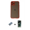 MARSİLYAN™- iPhone 11 Pro Kılıf Ahenk Çizgi Serisi - Şeffaf 360 Full Body Arka Koruyucu + Shine Kamera Lens Koruma Cam - GS