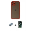 MARSİLYAN™- iPhone 11 Pro Kılıf Ahenk Çizgi Serisi - Şeffaf 360 Full Body Arka Koruyucu + Shine Kamera Lens Koruma Cam - GD
