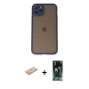 MARSİLYAN™- iPhone 11 Pro Kılıf Ahenk Çizgi Serisi - Şeffaf 360 Full Body Arka Koruyucu + Renkli Kamera Lens Koruma Cam - TU