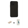 MARSİLYAN™- iPhone 11 Pro Kılıf Ahenk Çizgi Serisi - Şeffaf Pasifik Cam Ekran Koruyucu + Renkli Kamera Lens Koruma Cam - MI
