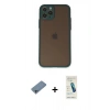 MARSİLYAN™- iPhone 11 Pro Kılıf Ahenk Çizgi Serisi - Şeffaf Pasifik Cam Ekran Koruyucu + Shine Kamera Lens Koruma Cam - SABE