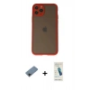 MARSİLYAN™- iPhone 11 Pro Kılıf Ahenk Çizgi Serisi - Şeffaf Pasifik Cam Ekran Koruyucu + Shine Kamera Lens Koruma Cam - SH