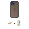 MARSİLYAN™- iPhone 11 Pro Kılıf Ahenk Çizgi Serisi - Siyah 20D Premium Cam Ekran Koruyucu + Renkli Kamera Lens Koruma Cam - TU