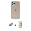 MARSİLYAN™- iPhone 11 Pro Kılıf Ahenk Çizgi Serisi - Siyah 20D Premium Cam Ekran Koruyucu + Shine Kamera Lens Koruma Cam - GI