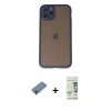 MARSİLYAN™- iPhone 11 Pro Kılıf Ahenk Çizgi Serisi - Siyah 20D Premium Cam Ekran Koruyucu + Shine Kamera Lens Koruma Cam - GI