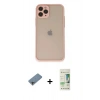 MARSİLYAN™- iPhone 11 Pro Kılıf Ahenk Çizgi Serisi - Siyah 20D Premium Cam Ekran Koruyucu + Shine Kamera Lens Koruma Cam - GI