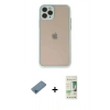 MARSİLYAN™- iPhone 11 Pro Kılıf Ahenk Çizgi Serisi - Siyah 20D Premium Cam Ekran Koruyucu + Shine Kamera Lens Koruma Cam - MI