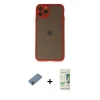 MARSİLYAN™- iPhone 11 Pro Kılıf Ahenk Çizgi Serisi - Siyah 20D Premium Cam Ekran Koruyucu + Shine Kamera Lens Koruma Cam - GI