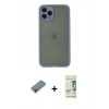 MARSİLYAN™- iPhone 11 Pro Kılıf Ahenk Çizgi Serisi - Siyah 20D Premium Cam Ekran Koruyucu + Shine Kamera Lens Koruma Cam - GI