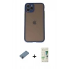 MARSİLYAN™- iPhone 11 Pro Kılıf Ahenk Çizgi Serisi - Siyah 20D Premium Cam Ekran Koruyucu + Shine Kamera Lens Koruma Cam - SABE