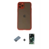 MARSİLYAN™- iPhone 11 Pro Kılıf Ahenk Çizgi Serisi - Siyah 360 Mat Full Body Arka Koruyucu + Shine Kamera Lens Koruma Cam - GI