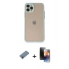 MARSİLYAN™- iPhone 11 Pro Kılıf Ahenk Çizgi Serisi - Siyah 3D Antistatik Mat Seramik Nano Ekran Koruyucu + Shine Kamera Lens Koruma Cam - GI