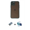 MARSİLYAN™- iPhone 11 Pro Kılıf Ahenk Çizgi Serisi - Siyah 3D Antistatik Seramik Nano Ekran Koruyucu + Shine Kamera Lens Koruma Cam - GD