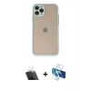 MARSİLYAN™- iPhone 11 Pro Kılıf Ahenk Çizgi Serisi - Siyah 3D Antistatik Seramik Nano Ekran Koruyucu + Kamera Lens Koruma Cam - SF