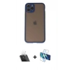 MARSİLYAN™- iPhone 11 Pro Kılıf Ahenk Çizgi Serisi - Siyah 3D Antistatik Seramik Nano Ekran Koruyucu + Kamera Lens Koruma Cam - SF