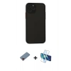 MARSİLYAN™- iPhone 11 Pro Kılıf Ahenk Çizgi Serisi - Siyah 3D Antistatik Seramik Nano Ekran Koruyucu + Metal Kamera Lens Koruma Cam - KI