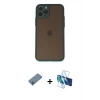 MARSİLYAN™- iPhone 11 Pro Kılıf Ahenk Çizgi Serisi - Siyah 3D Antistatik Seramik Nano Ekran Koruyucu + Shine Kamera Lens Koruma Cam - MI