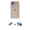 MARSİLYAN™- iPhone 11 Pro Kılıf Ahenk Çizgi Serisi - Siyah 3D Antistatik Seramik Nano Ekran Koruyucu + Shine Kamera Lens Koruma Cam - MI