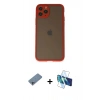 MARSİLYAN™- iPhone 11 Pro Kılıf Ahenk Çizgi Serisi - Siyah 3D Antistatik Seramik Nano Ekran Koruyucu + Shine Kamera Lens Koruma Cam - SABE