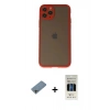 MARSİLYAN™- iPhone 11 Pro Kılıf Ahenk Çizgi Serisi - Siyah 5D Hayalet Cam Ekran Koruyucu + Shine Kamera Lens Koruma Cam - GI