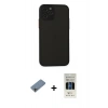 MARSİLYAN™- iPhone 11 Pro Kılıf Ahenk Çizgi Serisi - Siyah 5D Hayalet Cam Ekran Koruyucu + Shine Kamera Lens Koruma Cam - GI