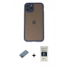 MARSİLYAN™- iPhone 11 Pro Kılıf Ahenk Çizgi Serisi - Siyah 5D Hayalet Cam Ekran Koruyucu + Shine Kamera Lens Koruma Cam - GI