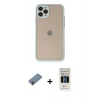 MARSİLYAN™- iPhone 11 Pro Kılıf Ahenk Çizgi Serisi - Siyah 5D Hayalet Cam Ekran Koruyucu + Shine Kamera Lens Koruma Cam - PE