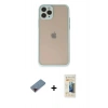 MARSİLYAN™- iPhone 11 Pro Kılıf Ahenk Çizgi Serisi - Siyah 6D Mat Seramik Hayalet Nano Ekran Koruyucu + Metal Kamera Lens Koruma Cam - KI