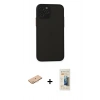 MARSİLYAN™- iPhone 11 Pro Kılıf Ahenk Çizgi Serisi - Siyah 6D Mat Seramik Hayalet Nano Ekran Koruyucu + Renkli Kamera Lens Koruma Cam - TU