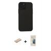 MARSİLYAN™- iPhone 11 Pro Kılıf Ahenk Çizgi Serisi - Siyah 6D Mat Seramik Hayalet Nano Ekran Koruyucu + Renkli Kamera Lens Koruma Cam - YL