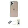 MARSİLYAN™- iPhone 11 Pro Kılıf Ahenk Çizgi Serisi - Siyah 6D Mat Seramik Hayalet Nano Ekran Koruyucu + Shine Kamera Lens Koruma Cam - SABE