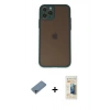 MARSİLYAN™- iPhone 11 Pro Kılıf Ahenk Çizgi Serisi - Siyah 6D Mat Seramik Hayalet Nano Ekran Koruyucu + Shine Kamera Lens Koruma Cam - SABE