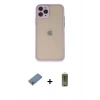 MARSİLYAN™- iPhone 11 Pro Kılıf Ahenk Çizgi Serisi - Siyah Joko Magic 5D Hayalet Cam + Shine Kamera Lens Koruma Cam - GS
