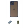 MARSİLYAN™- iPhone 11 Pro Kılıf Ahenk Çizgi Serisi - Siyah Joko Magic 5D Hayalet Cam + Shine Kamera Lens Koruma Cam - GS