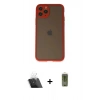 MARSİLYAN™- iPhone 11 Pro Kılıf Ahenk Çizgi Serisi - Siyah Joko Magic 5D Hayalet Cam + Kamera Lens Koruma Cam - SF