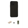 MARSİLYAN™- iPhone 11 Pro Kılıf Ahenk Çizgi Serisi - Siyah Joko Magic 5D Hayalet Cam + Mavi Renkli Kamera Lens Koruma Cam